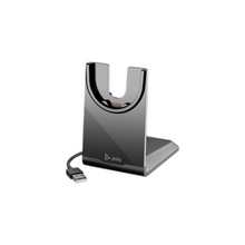 Load image into Gallery viewer, Poly Voyager Focus 2 Stereo Bluetooth Headset USB-A, Certified for Microsoft Teams (With Charging Stand)