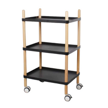 Load image into Gallery viewer, Signature Bar Cart - 3-tier Black