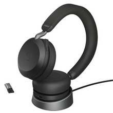 Load image into Gallery viewer, Jabra Evolve2 75 Headset on charging dock