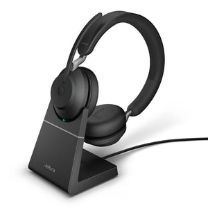 Jabra Evolve 2 65 Stereo Headset with charging dock