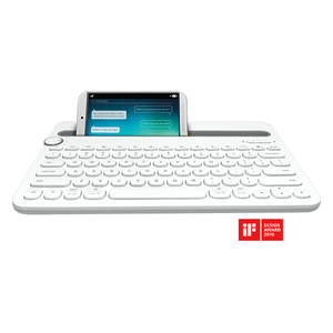 Logitech Bluetooth Multi-Device Keyboard K480 in white