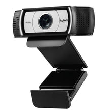 Load image into Gallery viewer, logitech webcam with mounting clip in folded position