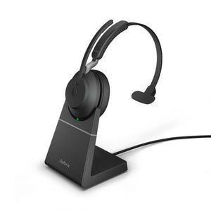 Jabra Evolve 2 65 mono headset with charging dock